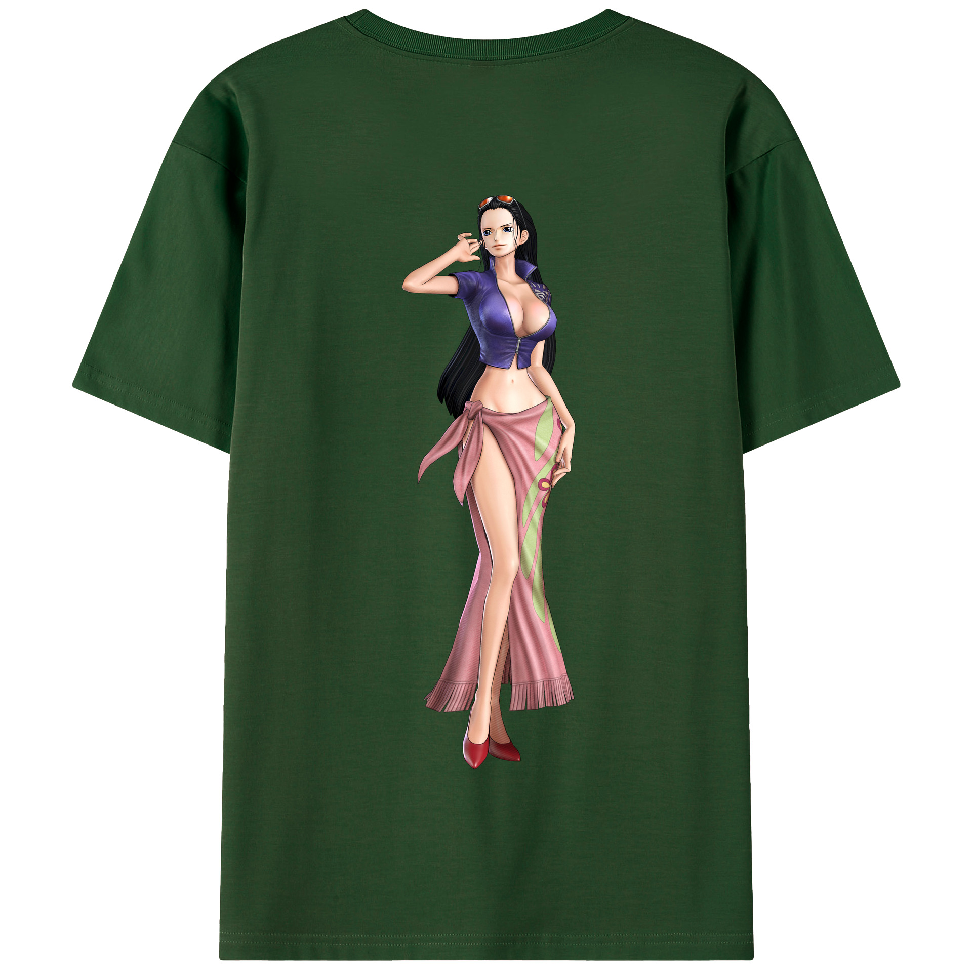 ワンピース ニコ・ロビン ONE PIECE Nico Robin 綿100％半袖Tシャツ（背面プリント）